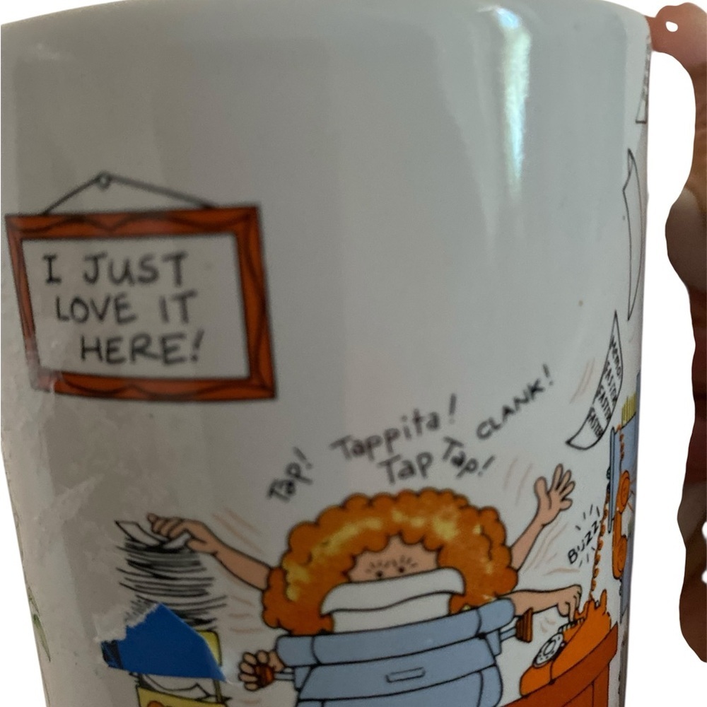 Hallmark Cartoon Office Mug - White and Blue - Picture 2 of 3